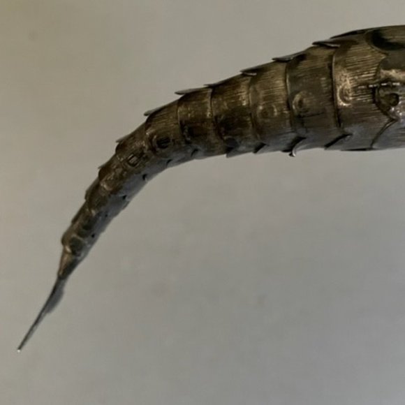 Antique Continental Articulated Fish Garnet Fine Silver Vinaigrette Late 18-19th - Picture 5 of 14